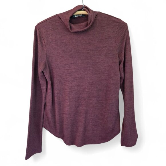 Banana Republic Tops - Banana Republic Womens Small LuxeSpun Burgundy Long Sleeve Cowl Neck Top